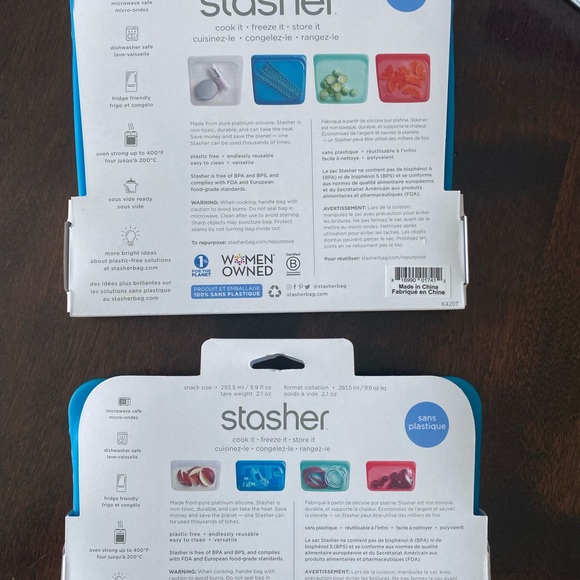 Set of 4 Stasher bags - Picture 2 of 4